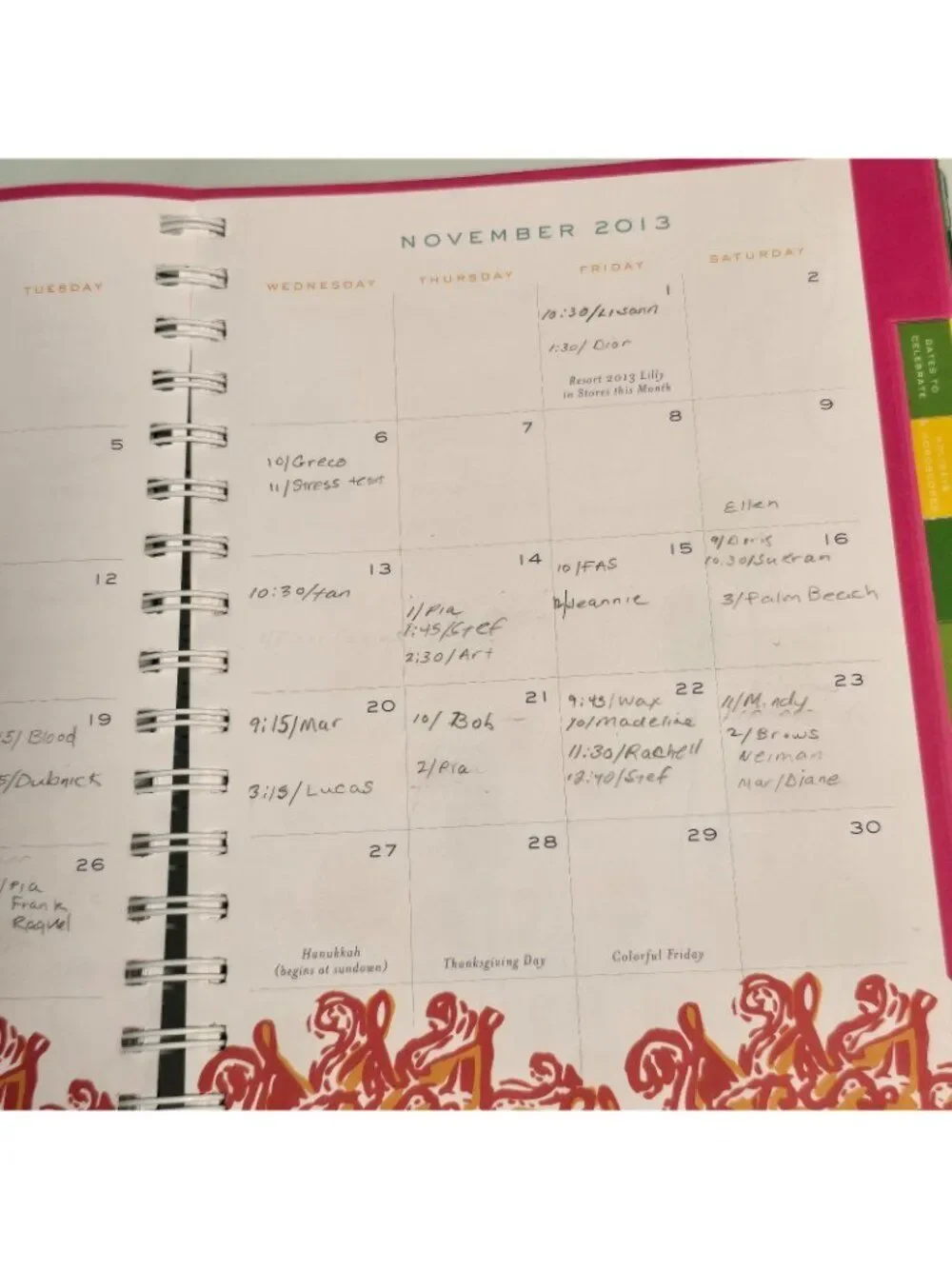 Lilly Pulitzer Planner Chiquita Bonita  Agenda August 2013 December 2014 FLAWS